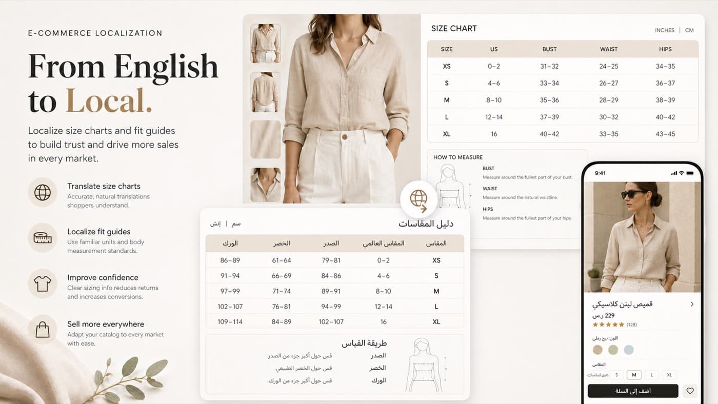 Size Chart Image Translator for Apparel Brands
